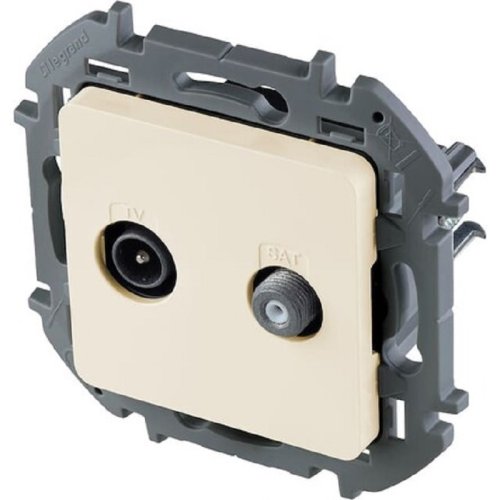 Розетка TV+SAT Звезда без рамки Legrand Inspiria 1-м слоновая кость фото Розетка TV+SAT Звезда без рамки Legrand Inspiria 1-м слоновая кость картинка